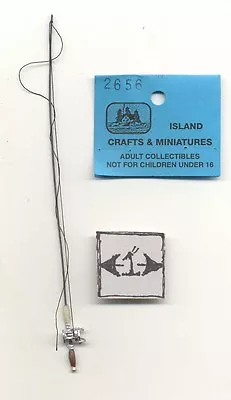 FISHING POLE / ROD  1/12 Scale Dollhouse Metal Miniature ISL2656 Craft Island  • $11.79