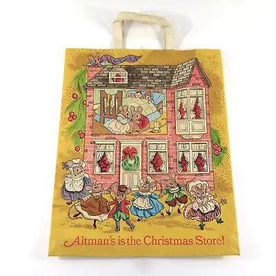 Vintage B. Altman Shopping Bag Beatrix Potter 1972 Christmas • $325