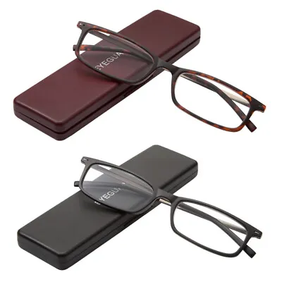 2Pairs Reading Glasses With Portable Case Slim Mini Pocket Readers For Women Men • $15.99