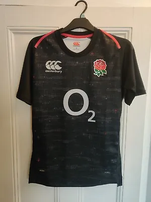 England Rugby Men's Alternate 2018/2019 Shirt Canterbury Top - Small Black/Navy • £12.99