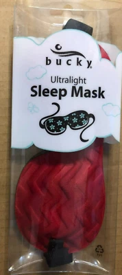 $10.99 • Buy Bucky Ultralight Travel & Sleep Chevron Eye Mask, Red, One Size