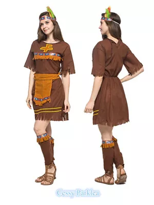 N1-4 Women Indian Native American Warrior Fancy Dress Up Costumes • £12.49