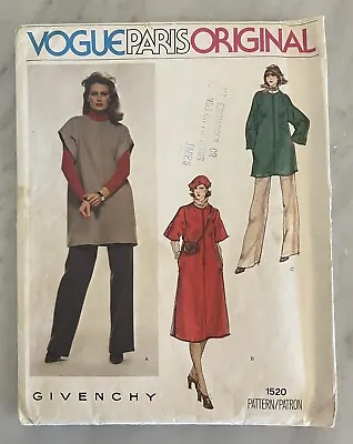 RARE Vintage ORIGINAL Vogue Paris Original GIVENCHY Pattern 1520 • $19.99