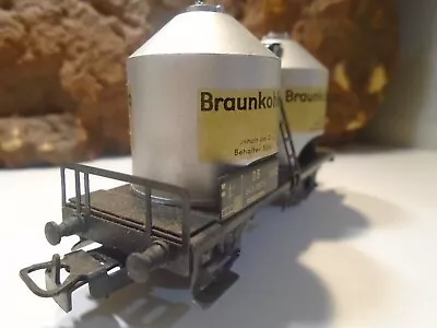 Marklin Ho Scale Braunkohlenstaub Coal Container Flat Car Box           5-180-5 • $19.99