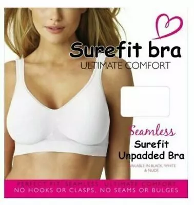 Ladies Women's Seamless Comfort Bra Pull On Stretch  Padded Bra Size-S -3XL UK • £5.97