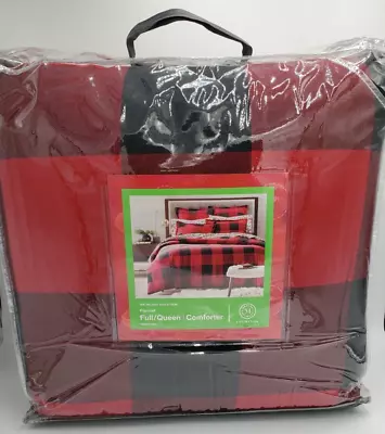 Martha Stewart Holiday Collection Comforter Flannel Buffalo Plaid Full Queen  • $67