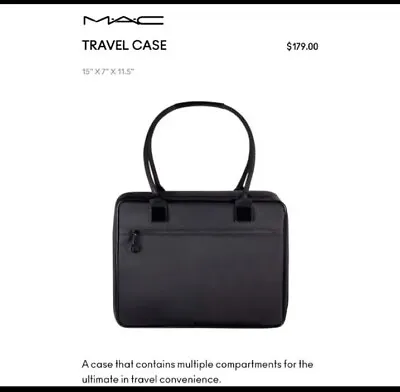 MAC Cosmetics Makeup Travel Case Black Multi Compartments W/ Strap- Makeup Kit  • £144.56