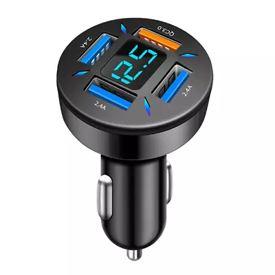 4 Ports USB Car Charger QC3.0 Fast Charging Adapter Socket Cigarette Lighter Kit • $9.80