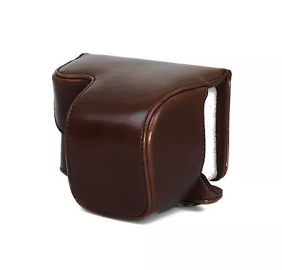 $53.42 • Buy Camera Case For Sony Nex A6000 Short Faux Leather Bag Coffee CC1302c
