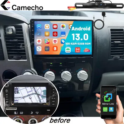 For Toyota Tundra 07-13 Sequoia 08-19 Carplay Car Stereo GPS Navi BT Radio + Cam • $119.99