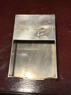 RARE Mellerio Dits Meller Paris Silver Plate Memo Note Pad Holder Helicopter !!! • $50