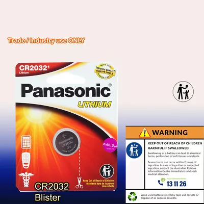 Pack Of 1  Panasonic CR2032 Aukie_Syd Blister 3V EBattery Batteries 🇦🇺 • $3.07