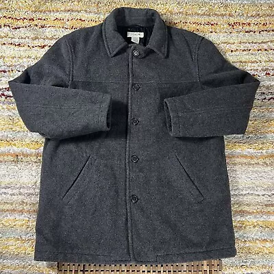 J.Crew Wool Blend Grey Button Down Lined Topcoat Peacoat Jacket Men’s Medium M • $114.95