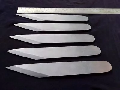 7  HAND MADE Thr Ow Ing Spring Steel Hunting Knife Blank Blade Lot 5 Quantity • $33.70