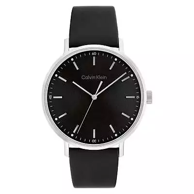 Calvin Klein Black Leather Men's Watch - 25200050 • $149