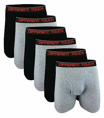 Men's Big Tall Boxer Briefs Long Leg 3 Pack Gray Black 3X To 6X True To USA Size • $24.99