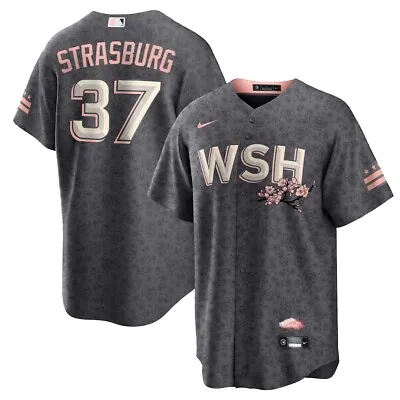 Washington Nationals Stephen Strasburg Nike Jersey Connect Men L Cherry Blossom • $98.99