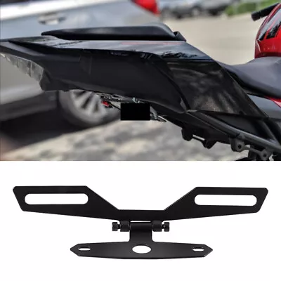 Adjustable Motorcycle Folding License Plate Holder Tail Rear Light Bracket Mount • $9.99