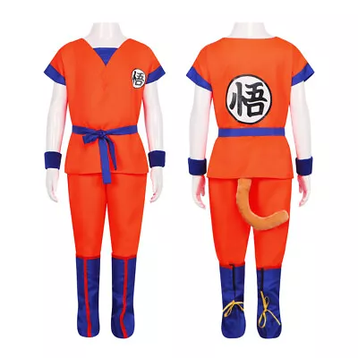 Halloween Kids Goku Cosplay Costume Halloween Jumpsuit Party Dress Up 3-4T • $26.99