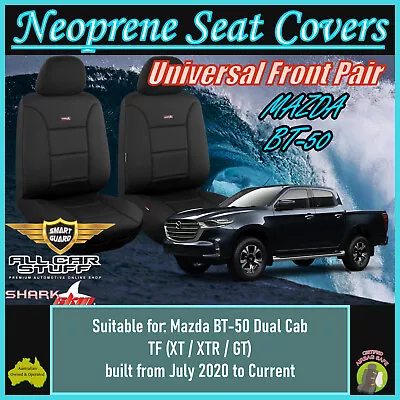 SharkSkin Front Seat Covers Suitable For Mazda BT-50 Dual Cab: 07/2020 - Current • $168.98