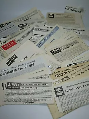 £2.99 • Buy VINTAGE AIRFIX Model Aircraft Kit Instruction Sheets 1960s/70s Huge Selection