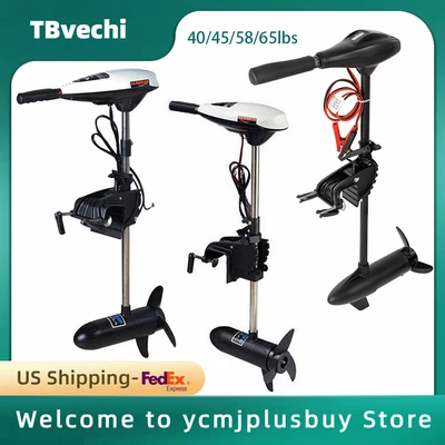 $128 • Buy 12V Electric Outboard Trolling Motor Fishing Boat Kayak Engine 40/45/58/65lbs