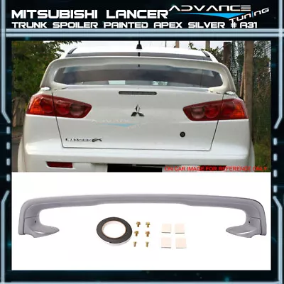 Fits 08-17 Mitsubishi Lancer EVO 10 MR Trunk Spoiler OE Painted ApexSilver #A31 • $249.99