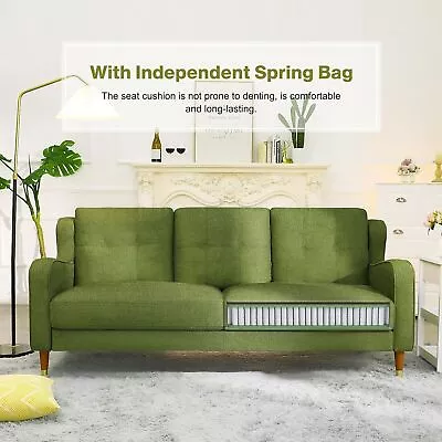 76in Comfy Sofa Couch For Living Room Mid Century Modern Couch W/ Spring Support • $328.99