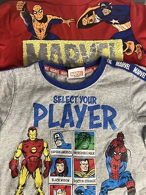 2 X Children’s Marvel Shirts - Age 3-4 Years - One Long Sleeve One Short Sleeve • £8.49