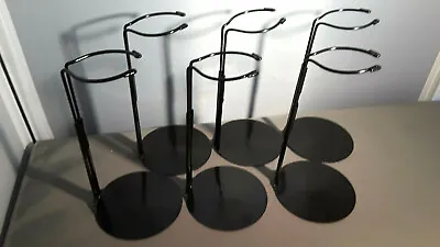 Doll Stands Set Of Six Black Metal Stands For 8 To 14 Inch Dolls By Kaiser #2175 • $19.99