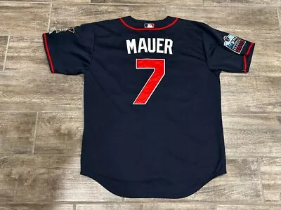 Minnesota Twins Joe Mauer #7 Majestic MLB Jersey 2010 Inaugural Season Size 52 • $54