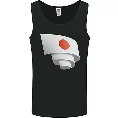 Curled Japan Flag Japanese Day Football Mens Vest Tank Top • £10.49