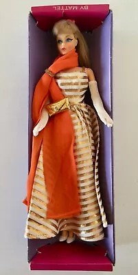 Platinum Blonde Barbie Twist'n Turn Vintage-mattel 1966-holiday Dance Gala Dress • $1250