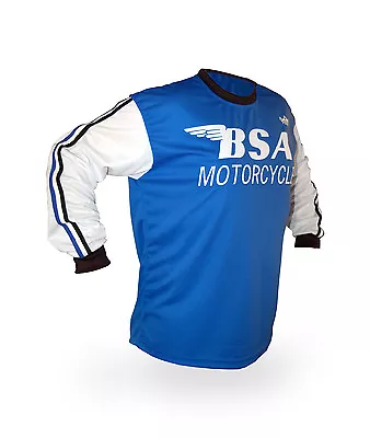 Vintage Style BSA Motocross Jersey MX Enduro AHRMA Motorcycle Flat Track Triumph • $45