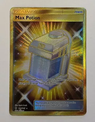 Pokémon Max Potion Guardians Rising 164/145 Full Art Holo Gold Secret Rare NM • $9.94