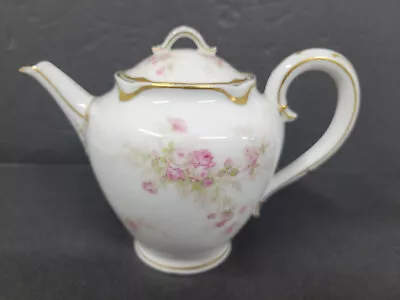 Vintage Haviland & Co Limoges Tea Pot France Pink Roses  5  Tall  VGC - Unusual • $79.99