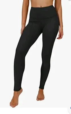High Waisted 90 Degree By Reflex Black Leggings Style Small • $17