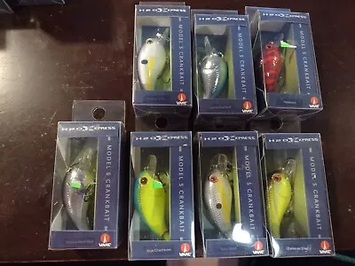 MODEL S CRANKBAIT Shad/Chrome/Chartreuse/Habanero Fishing Bait Lure H2O Xpress • $7.99