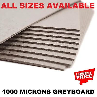 Greyboard A2 A3 A4 A5 Grey Backing Board Cards 1000 Microns Picture Frame Mount • £1.99