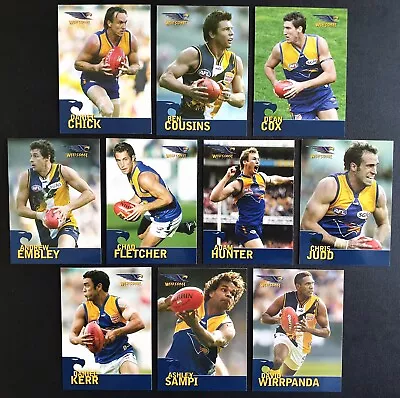 2006 AFL SGIO Series 8 - West Coast Eagles Club Release - Full Set 10 Cards • $79.95