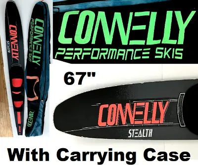 Connelly Stealth 67” Slalom Water Ski With Adjustable Bindings & Cover Carry Bag • $124.95