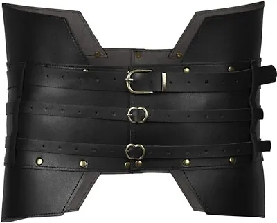 Medieval Wide Leather Armor Belt Handmade Steampunk Belt Cosplay Costume Accesso • $120.89