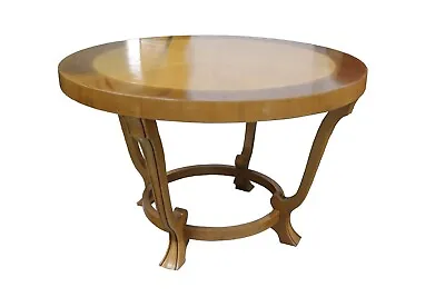 Vintage Traditional Antique Baker Wood Round Foyer Side End Table • $975