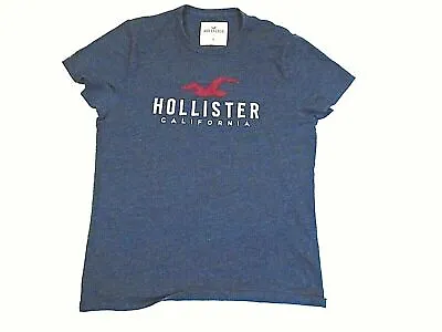 £9.99 • Buy Hollister Mens T Shirt Blue With Logo UK Adult Size Medium 
