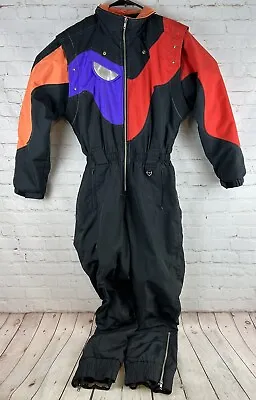 Vintage Obermeyer Gore Tex One Piece Ski Snow Suit Bib Women’s Size 10 Black • $123.88