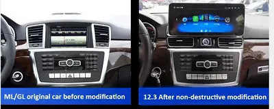 Android Car GPS Navigation 12.3  For Mercedes Benz ML W166 GL Wi-Fi Audio Radio • $869.66