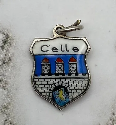 Vintage 835 Silver Celle Germany Travel Shield Charm • $8