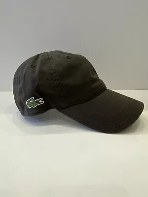 Lacoste Embroidered Cotton Cap - Dark Olive • $24