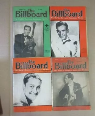 Vintage The Billboard Magazine 1924-1943 Lot Of 8 Magazines       68 • $311.20