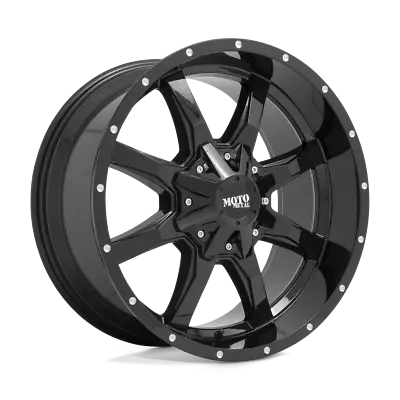 Moto Metal MO970 20X10 5X127/5X139.7 -24mm Gloss Black With Milled Lip Wheel • $202.43